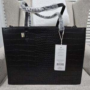 BEIS The Work Tote in Black Croc